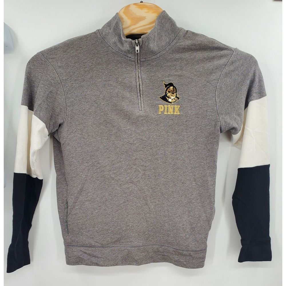 Victoria's Secret Pink UCF Central Florida Knights 1/4 Zip Sweatshirt Size XS - Picture 2 of 6